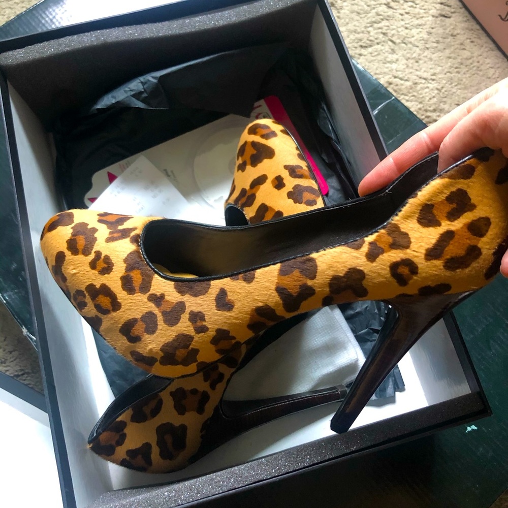 Pelle leopard print heel